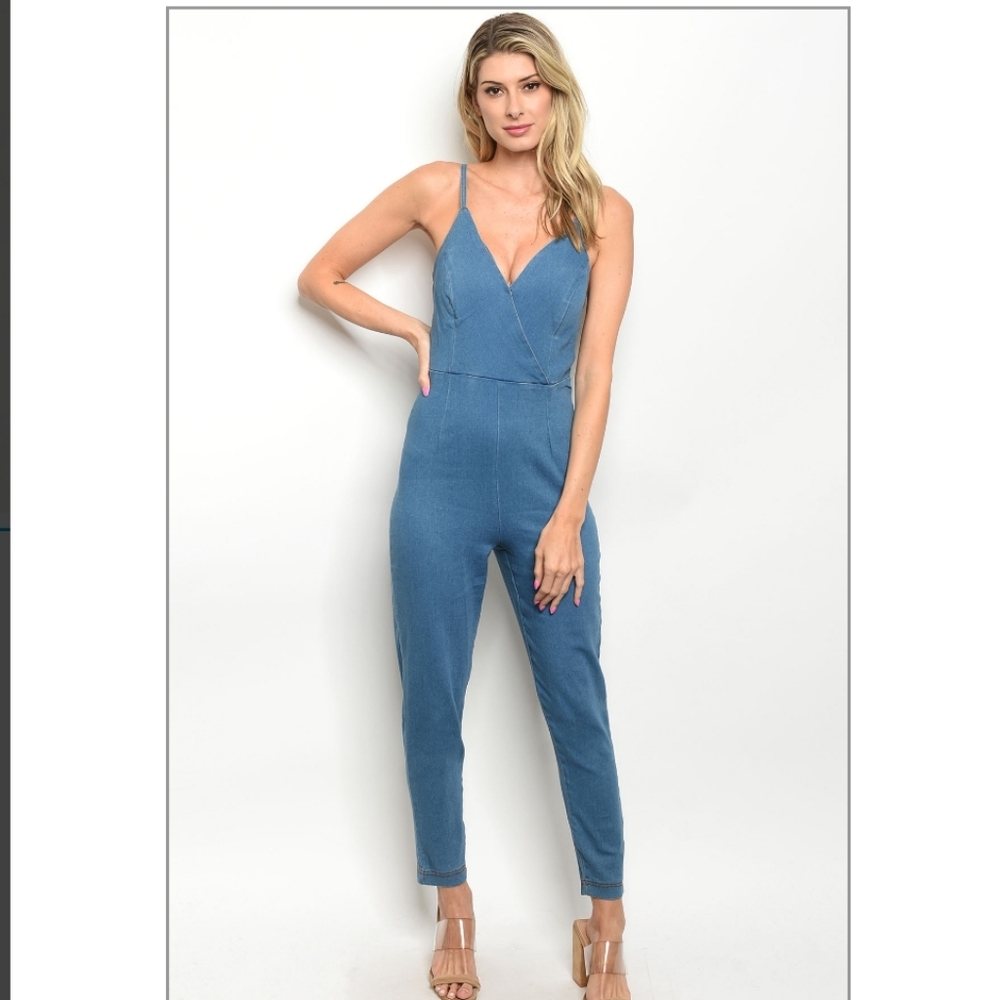 New Blue Denim Jumpsuit